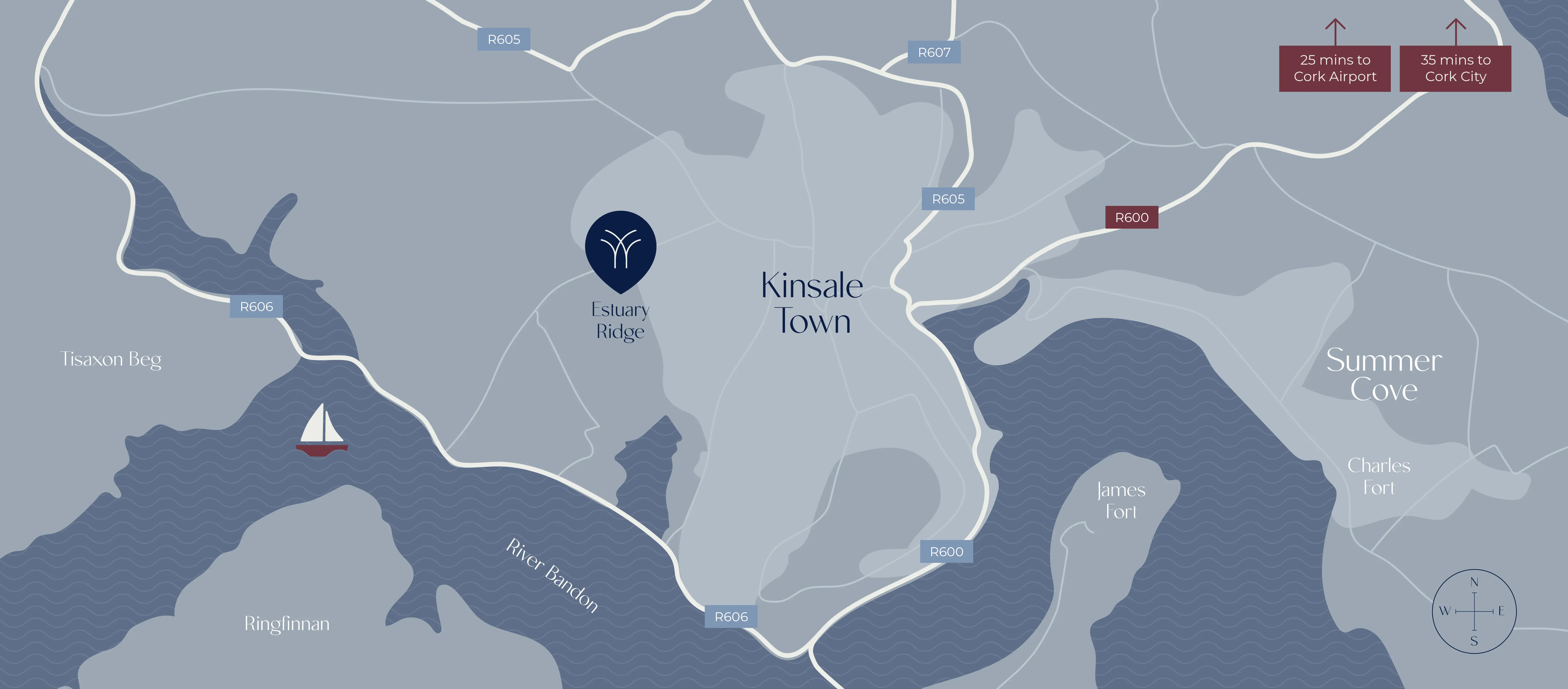 Estuary Ridge Decorative Map